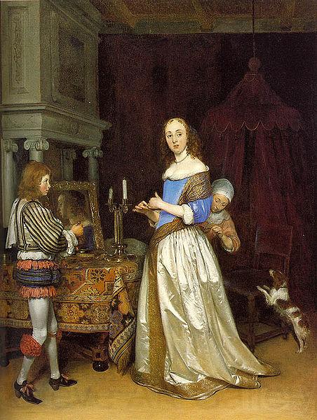 Adriaan de Lelie Lady at her Toilette Norge oil painting art